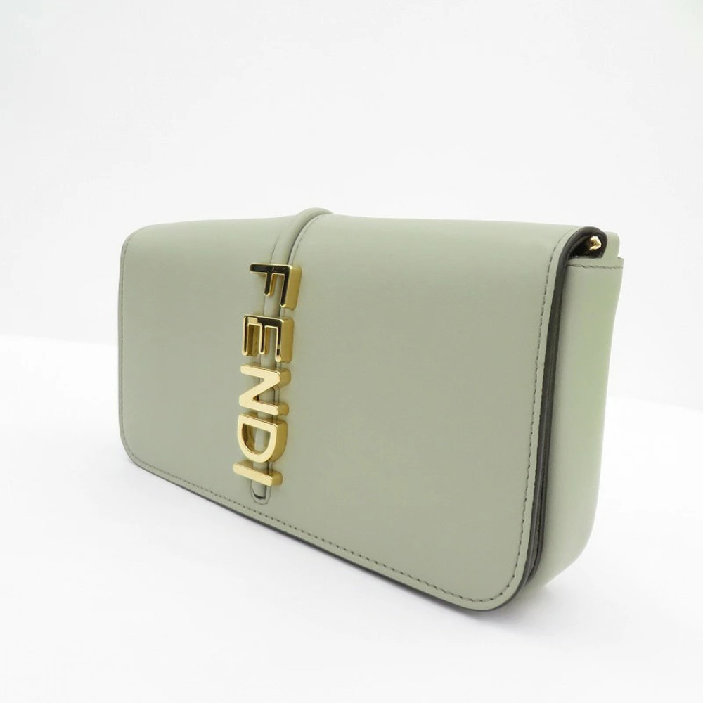 Fendi Graphy Wallet Shoulder Chain Bag Green